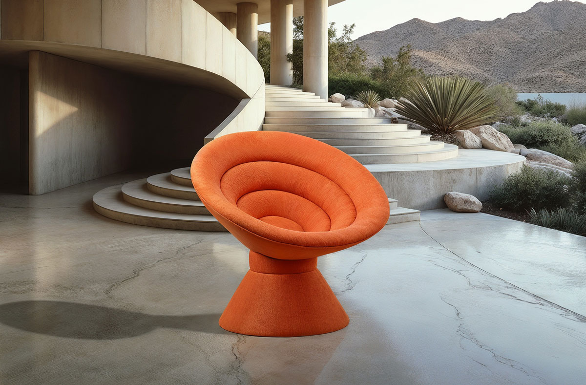 Apero: A retro-futuristic lounge chair  